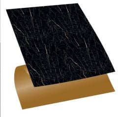 FAYANS ÜSTÜ PVC KAPLAMA 30 X 30  SİYAH MERMER DESENLİ - 855