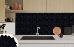 FAYANS ÜSTÜ PVC KAPLAMA 30 X 30  SİYAH MERMER DESENLİ - 855