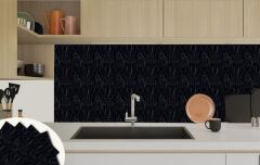 FAYANS ÜSTÜ PVC KAPLAMA 30 X 30  SİYAH MERMER DESENLİ - 855