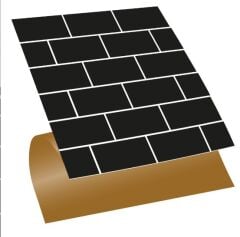 FAYANS ÜSTÜ PVC KAPLAMA 30 X 30  SİYAH METRO DESENLİ - 856