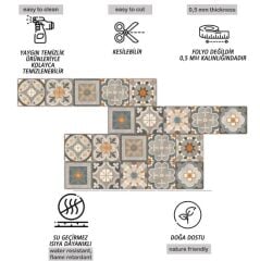 Kendinden Yapışkanlı KAYISI Dekoratif Mini Pvc Karo 202