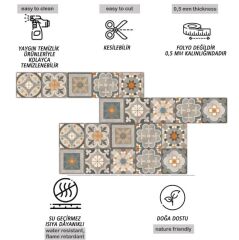 Kendinden Yapışkanlı KAYISI Dekoratif Mini Pvc Karo 202