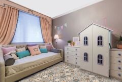 Kendinden Yapışkanlı KAYISI Dekoratif Mini Pvc Karo 202