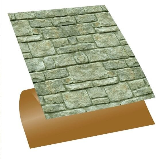 FAYANS ÜSTÜ PVC KAPLAMA 30 X 30  YEŞİL TAŞ DESENLİ - 858