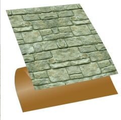 FAYANS ÜSTÜ PVC KAPLAMA 30 X 30  YEŞİL TAŞ DESENLİ - 858