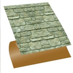 FAYANS ÜSTÜ PVC KAPLAMA 30 X 30  YEŞİL TAŞ DESENLİ - 858