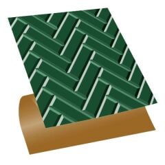 FAYANS ÜSTÜ PVC KAPLAMA 30 X 30  ZÜMRÜT BALIK SIRTI DESENLİ - 859