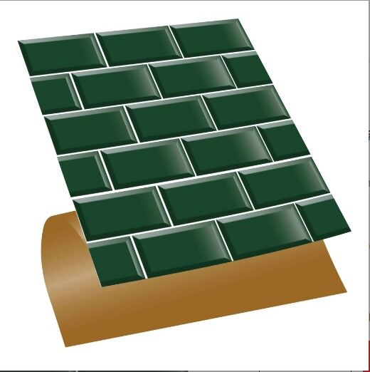 FAYANS ÜSTÜ PVC KAPLAMA 30 X 30  ZÜMRÜT METRO DESENLİ - 860