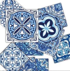 Kendinden Yapışkanlı MAVİLİM Dekoratif Mini Pvc Karo 204