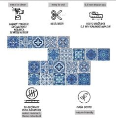 Kendinden Yapışkanlı MAVİLİM Dekoratif Mini Pvc Karo 204