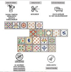 Kendinden Yapışkanlı OYUN DESENLİ Dekoratif Mini Pvc Karo 205