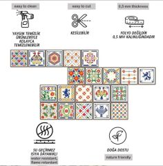 Kendinden Yapışkanlı OYUN DESENLİ Dekoratif Mini Pvc Karo 205