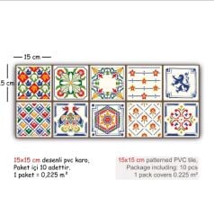 Kendinden Yapışkanlı OYUN DESENLİ Dekoratif Mini Pvc Karo 205