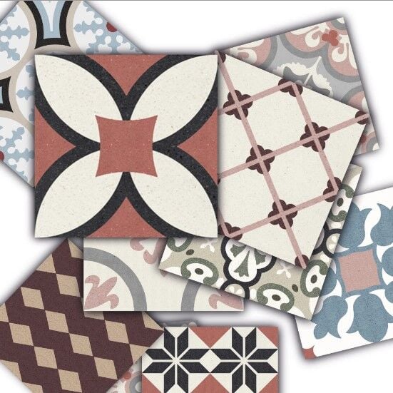 Kendinden Yapışkanlı PATCHWORK DESENLİ Dekoratif Mini Pvc Karo 206