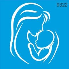 Stencıl Annem ve Ben Desen  - 9322