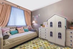 Kendinden Yapışkanlı SARI TİLE DESENLİ Dekoratif Mini Pvc Karo 210