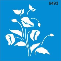 Stencıl Çiçek Desen - 6493