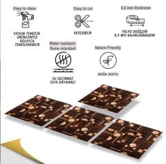 Kendinden Yapışkanlı ( 001 ) Ahşap Desenli Pvc Karo 227