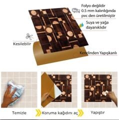 Kendinden Yapışkanlı ( 001 ) Ahşap Desenli Pvc Karo 227