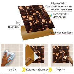 Kendinden Yapışkanlı ( 001 ) Ahşap Desenli Pvc Karo 227
