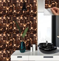 Kendinden Yapışkanlı ( 001 ) Ahşap Desenli Pvc Karo 227