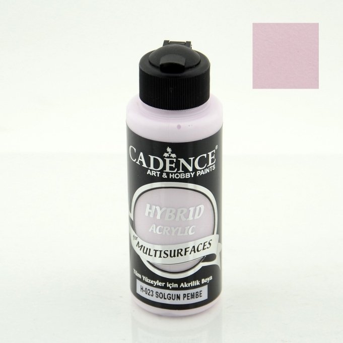 H-023 Solgun Pembe Hybrid Akrilik Multisurfaces 120 ml