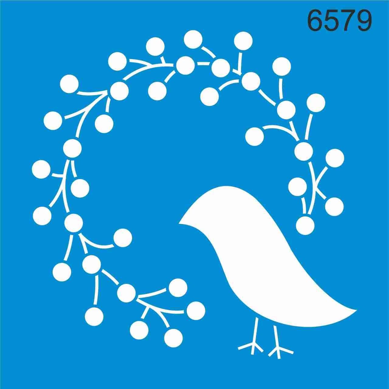 Stencıl Kuş Desen - 6579