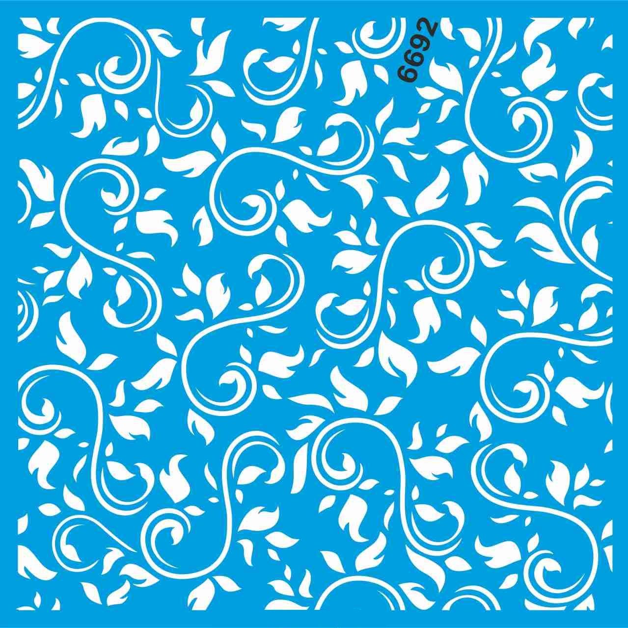 Stencıl Çiçek Desen - 6692