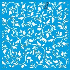 Stencıl Çiçek Desen - 6692