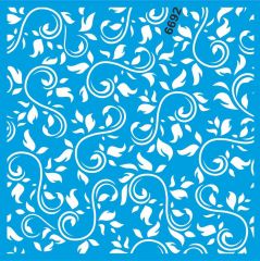 Stencıl Çiçek Desen - 6692