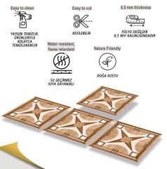 Kendinden Yapışkanlı ( 011 ) Ahşap Desenli Pvc Karo 217