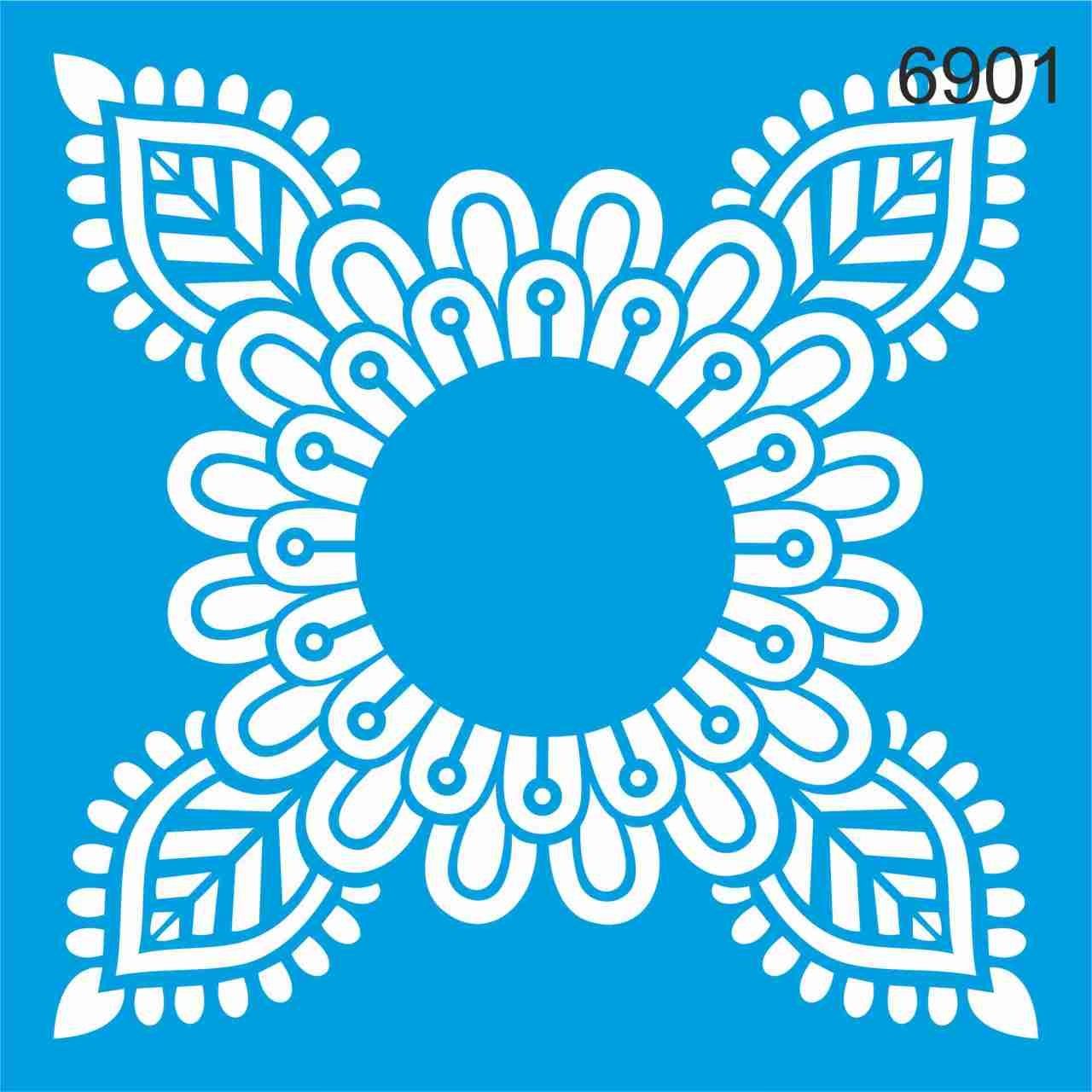 Stencıl Mandala Desen - 6901