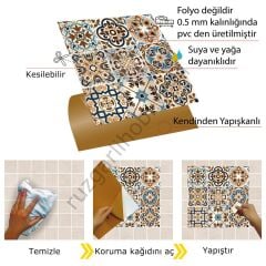 FAYANS ÜSTÜ PVC KAPLAMA 30 X 30 FAS 019 KARO DESENLİ - 190