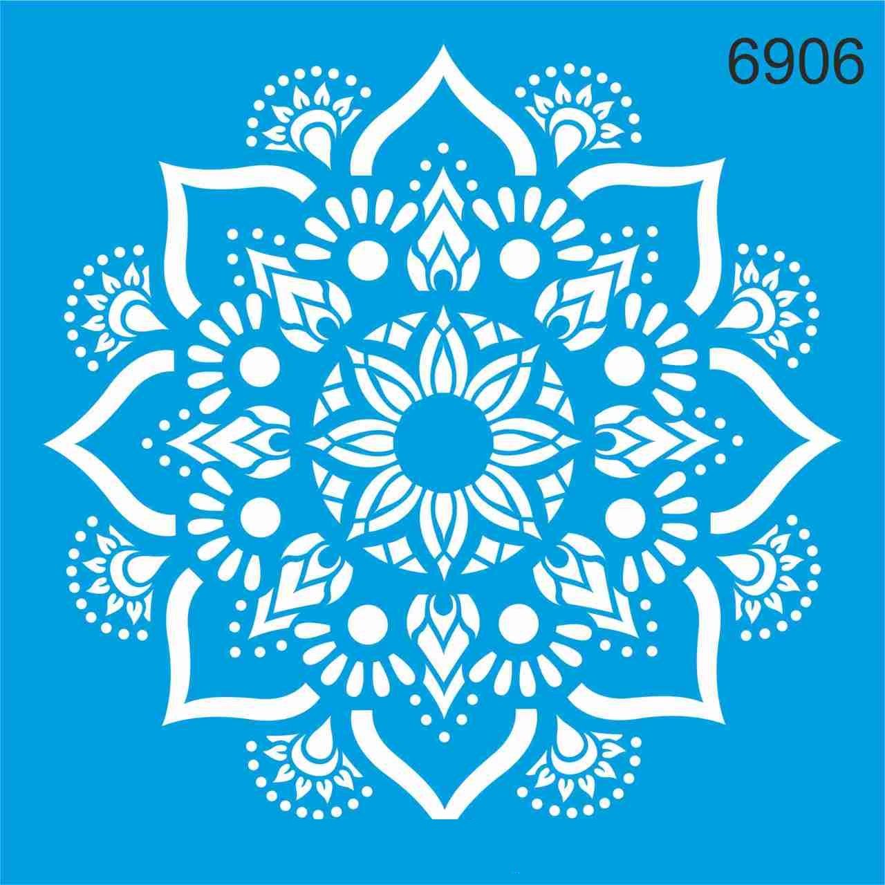 Stencıl Mandala Desen - 6906