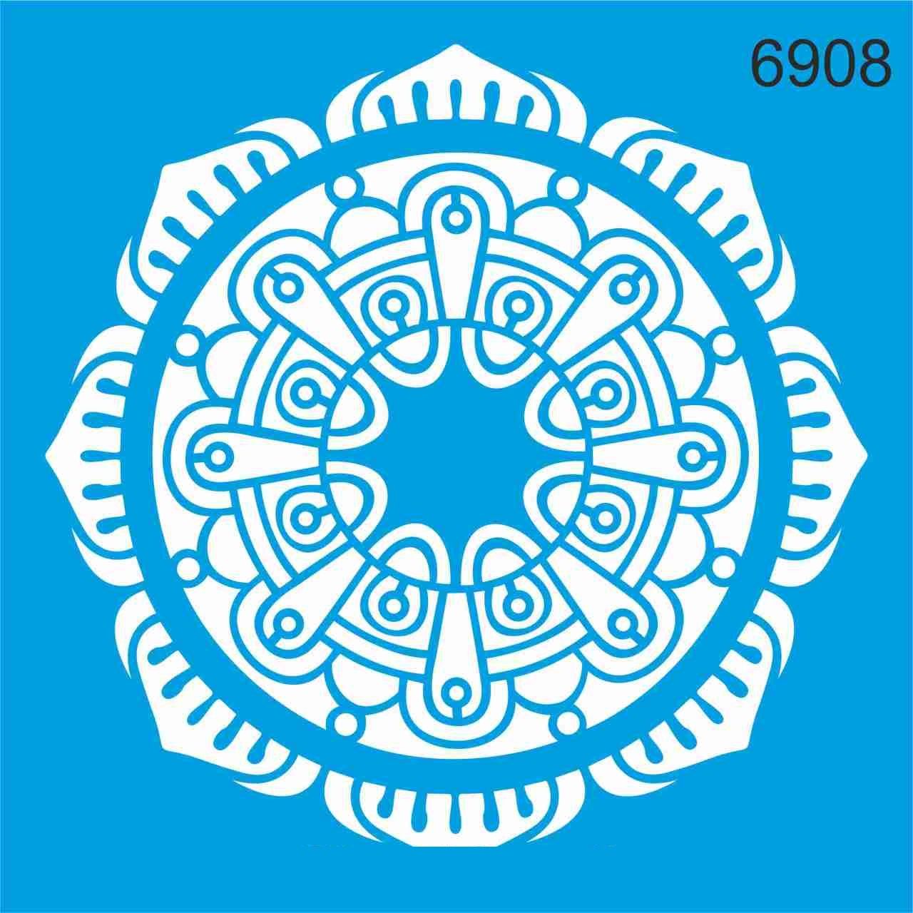 Stencıl Mandala Desen - 6908