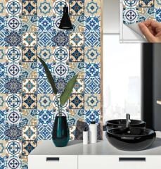 FAYANS ÜSTÜ PVC KAPLAMA 30 X 30 ETNİK KARO DESENLİ - 229