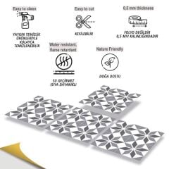 FAYANS ÜSTÜ PVC KAPLAMA 30 X 30 Geometrik 028  KARO DESENLİ - 233