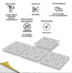 FAYANS ÜSTÜ PVC KAPLAMA 30 X 30 Geometrik 030  KARO DESENLİ - 235