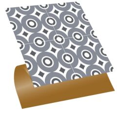 FAYANS ÜSTÜ PVC KAPLAMA 30 X 30 Geometrik 033  KARO DESENLİ - 238