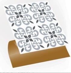 FAYANS ÜSTÜ PVC KAPLAMA 30 X 30 Geometrik 034  KARO DESENLİ - 239