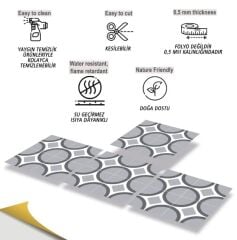 FAYANS ÜSTÜ PVC KAPLAMA 30 X 30 Geometrik 035  KARO DESENLİ - 240