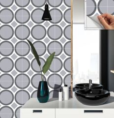 FAYANS ÜSTÜ PVC KAPLAMA 30 X 30 Geometrik 035  KARO DESENLİ - 240