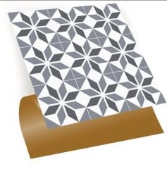 FAYANS ÜSTÜ PVC KAPLAMA 30 X 30 Geometrik 037  KARO DESENLİ - 242