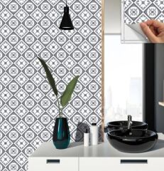 FAYANS ÜSTÜ PVC KAPLAMA 30 X 30 Geometrik 038  KARO DESENLİ - 243