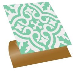 FAYANS ÜSTÜ PVC KAPLAMA 30 X 30 SOLO YEŞİL DESENLİ - 245