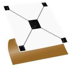 FAYANS ÜSTÜ PVC KAPLAMA 30 X 30 SOLO YEŞİLGEOMETRİK SİYAH DESENLİ - 246