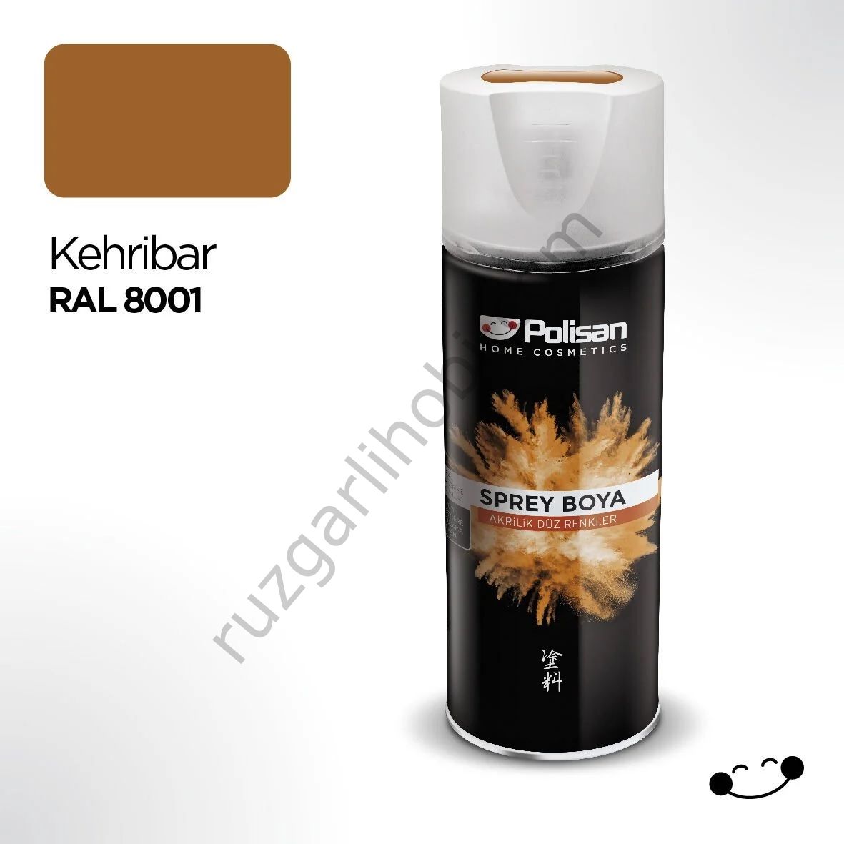 SPREY AKRİLİK BOYA KEHRİBAR RALL 8001 POLISAN 400 ML