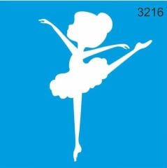 Stencıl Balerin Kadın Desen  - 3216