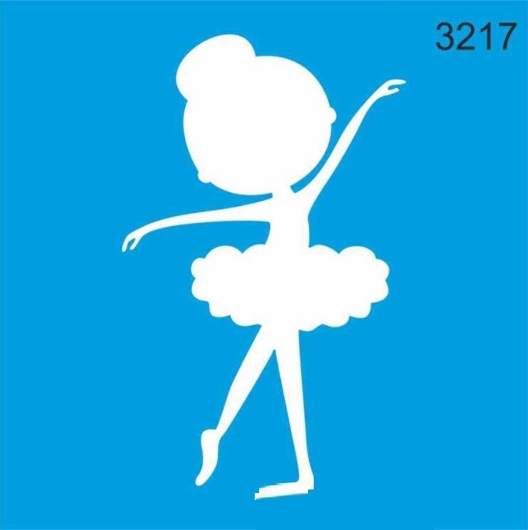 Stencıl Balerin Kadın Desen  - 3217