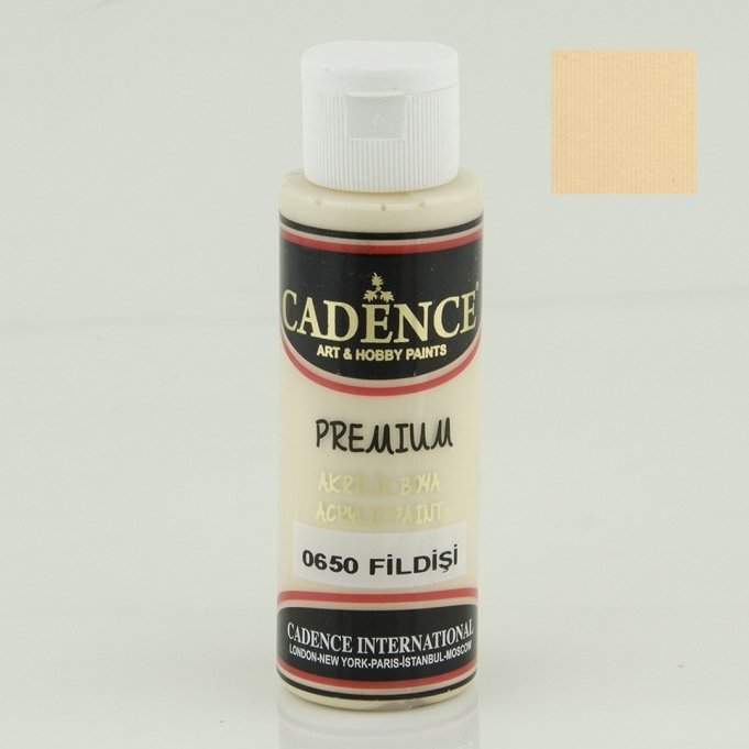 0650 Fildişi Premium Akrilik Boya 70 ml